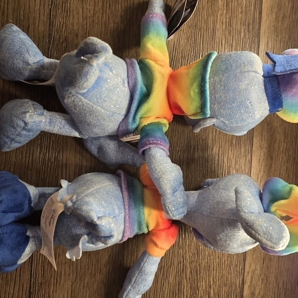 NWT Disney Rainbow Pride Donald and Daisy Duck 2022 Bean Bag Plush LGBTQ - Picture 4 of 5